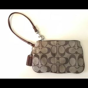 Coach monogram wristlet